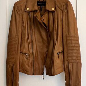 BCBG Max Azria Brown Leather Jacket Brand New With Tags